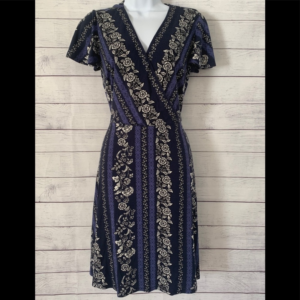 NWT Loft Floral Faux Wrap Dress